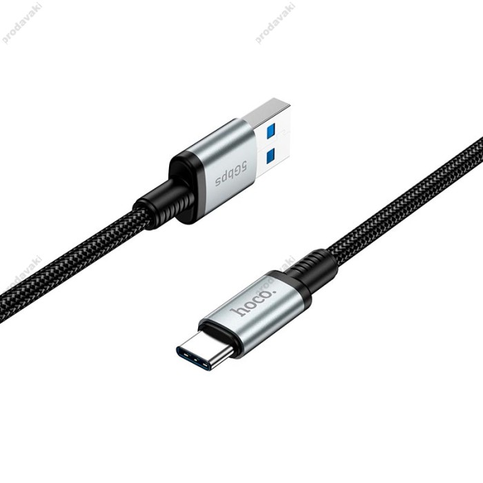 Кабель HOCO US10 excellent speed cable USB to Type-C USB 3.0 0.5m 3A 5Gbps Black