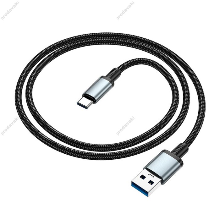 Кабель HOCO US10 excellent speed cable USB to Type-C USB 3.0 0.5m 3A 5Gbps Black