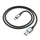 Кабель HOCO US10 excellent speed cable USB to Type-C USB 3.0 0.5m 3A 5Gbps Black