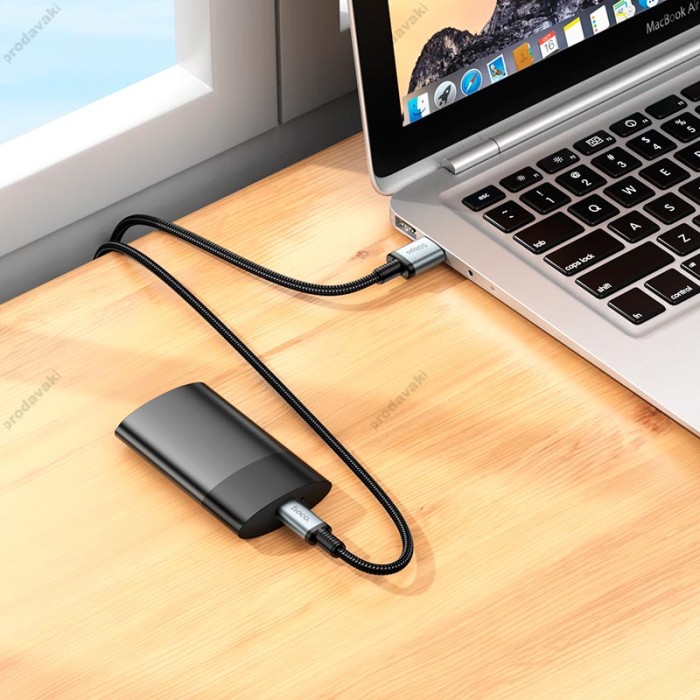 Кабель HOCO US10 excellent speed cable USB to Type-C USB 3.0 0.5m 3A 5Gbps Black