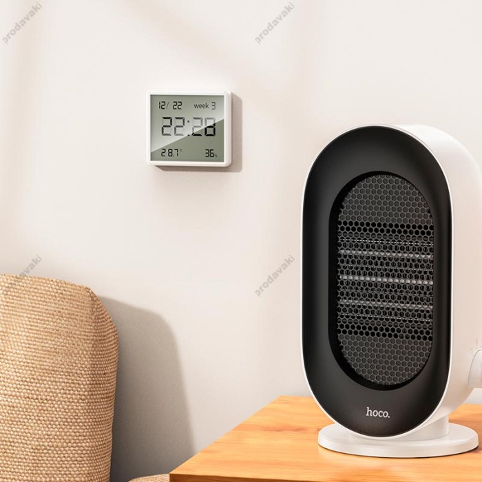 Цифровий термометр гігрометр Veron WX42 Indoor electronic clock with hygrothermometer White