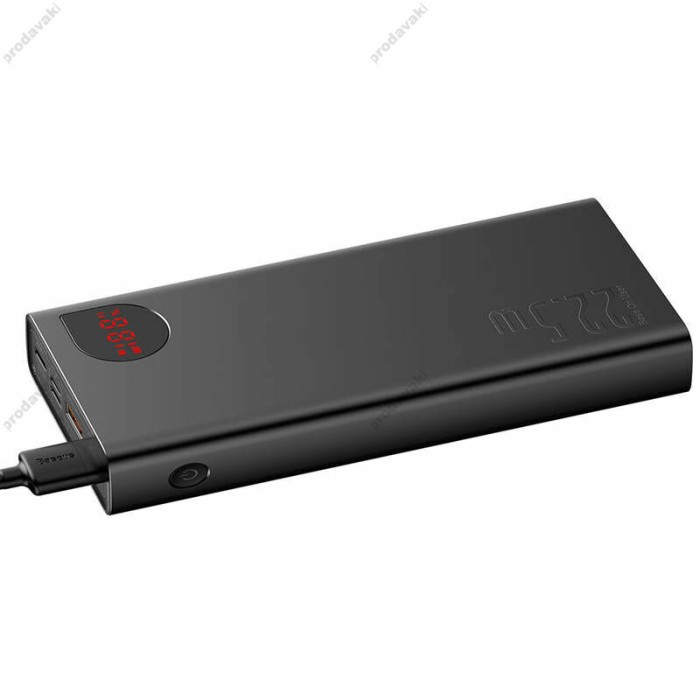 Повербанк портативний акумулятор Power bank Baseus Adaman Metal Digital Display 22.5W 20000 mAh Black PPAD070101