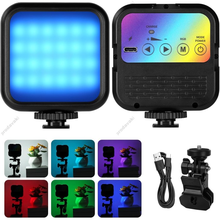 Накамерне відеосвітло LED CH WLR1 RGB 3000K-7000K