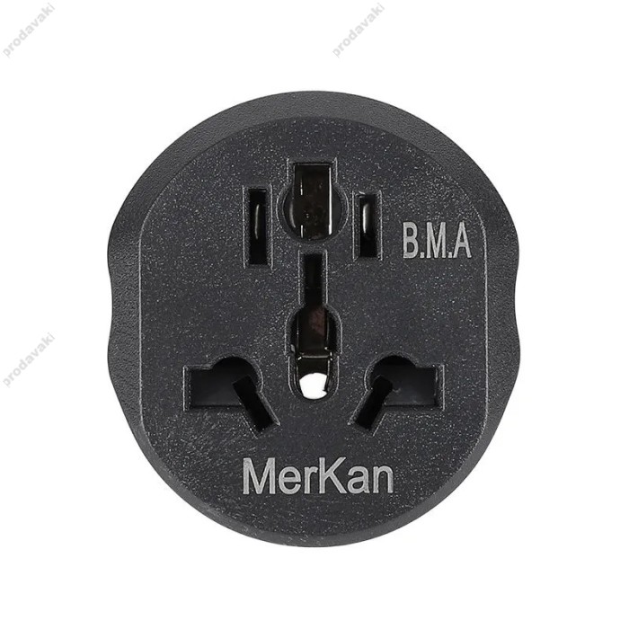 Мережевий адаптер Merkan Unimpeded universal conversion plug (EU) 16А Grey-White