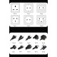 Мережевий адаптер Merkan Unimpeded universal conversion plug (EU) 16А Grey-White
