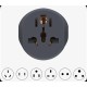 Мережевий адаптер Merkan Unimpeded universal conversion plug (EU) 16А Grey-White