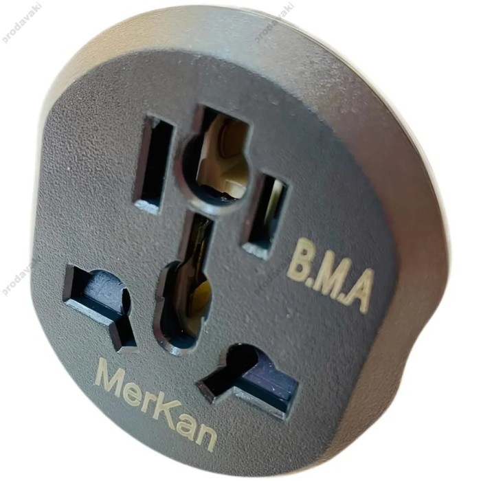 Мережевий адаптер Merkan Unimpeded universal conversion plug (EU) 16А Grey-White