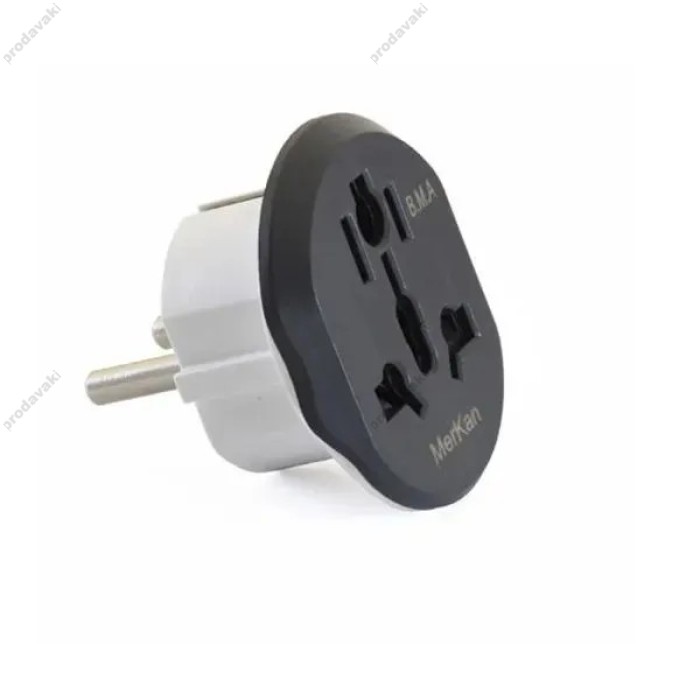 Мережевий адаптер Merkan Unimpeded universal conversion plug (EU) 16А Grey-White