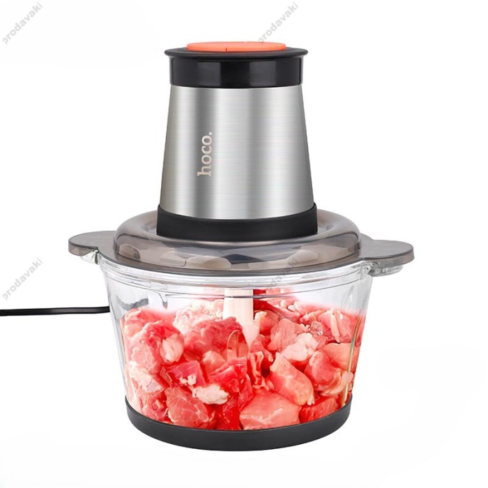 Електричний подрібнювач HOCO HA05A Kitchen electric meat grinder 2L Silver