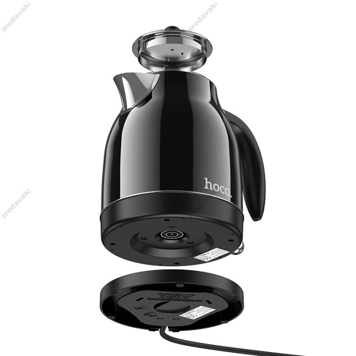 Електрочайник Hoco HE10 retro electric kettle 1.7L 1850-2200W Black