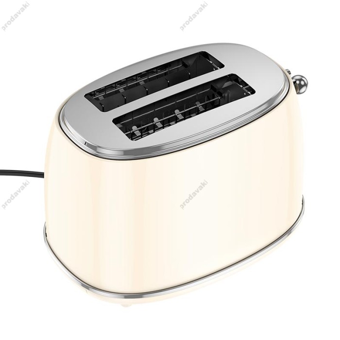Тостер Hoco HE50 Retro toaster 850W 38mm slot Milky white