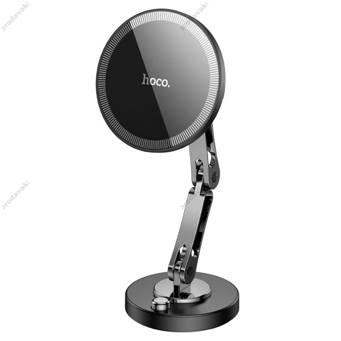 Автомобільний тримач Hoco H50 Jacques metal ring magnetic car holder Black Grey