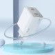 Мережевий зарядний пристрій Hoco N42 Elogiado dual-port charger Lightning cable 45W White