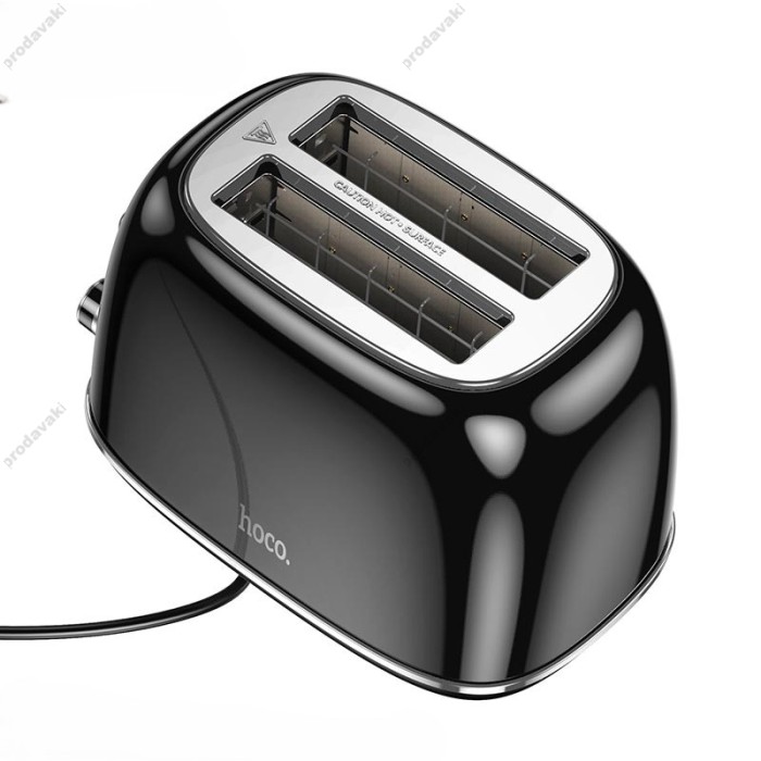 Тостер Hoco HJD11A Kitchen retro toaster 850W 38mm slot 6 levels Black