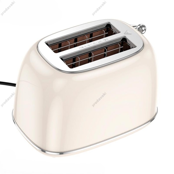 Тостер Hoco HJD12A Kitchen retro toaster 850W 38mm slot 6 levels Milky white