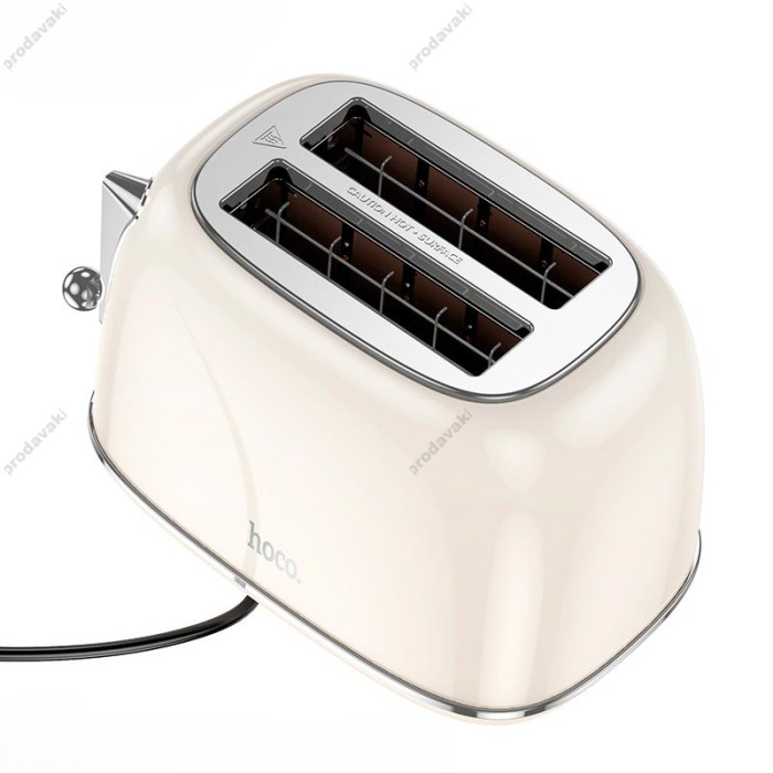 Тостер Hoco HJD12A Kitchen retro toaster 850W 38mm slot 6 levels Milky white