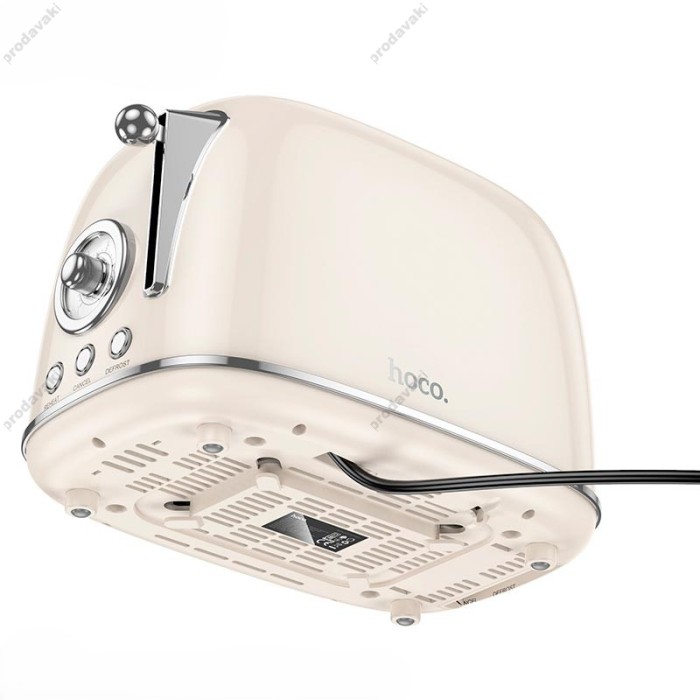 Тостер Hoco HJD12A Kitchen retro toaster 850W 38mm slot 6 levels Milky white