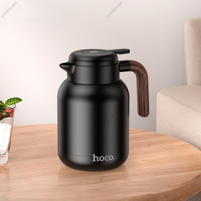 Термос HOCO HJD13A cool stainless steel tea separation insulation pot with digital display 1.5L Black