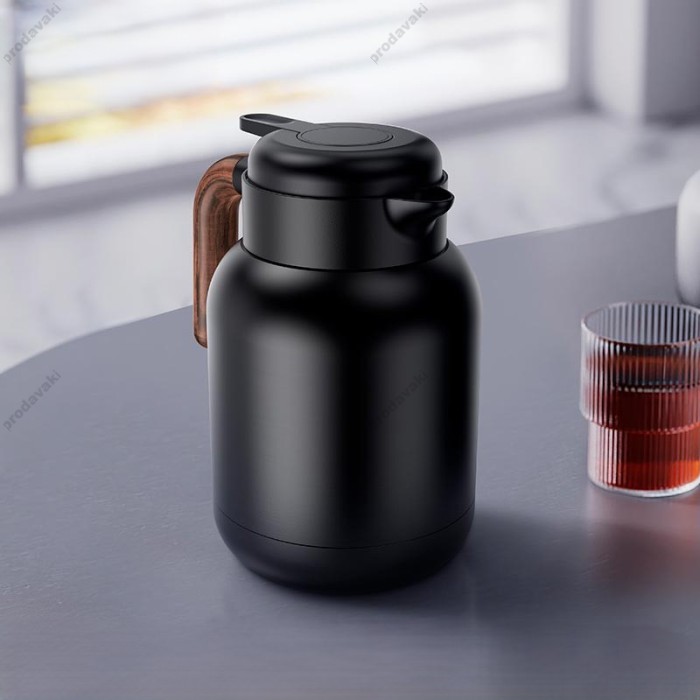 Термос HOCO HJD13A cool stainless steel tea separation insulation pot with digital display 1.5L Black