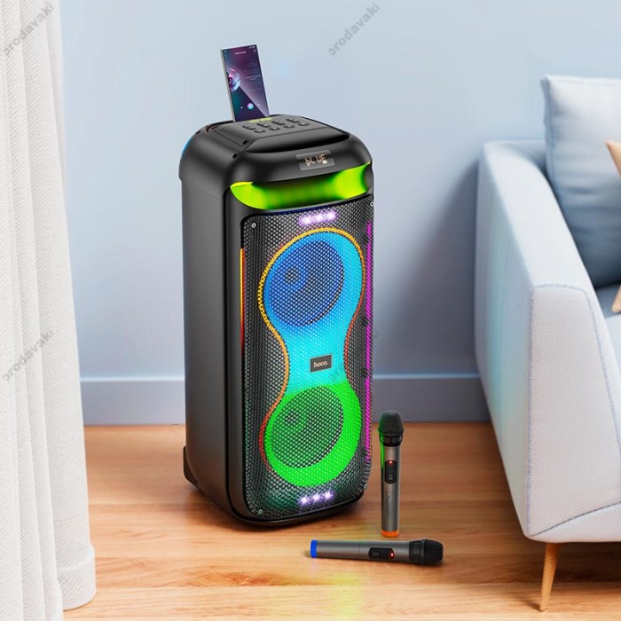 Портативна колонка Bluetooth HOCO HA13 Max Ramon outdoor 2 мікрофони 60W Black