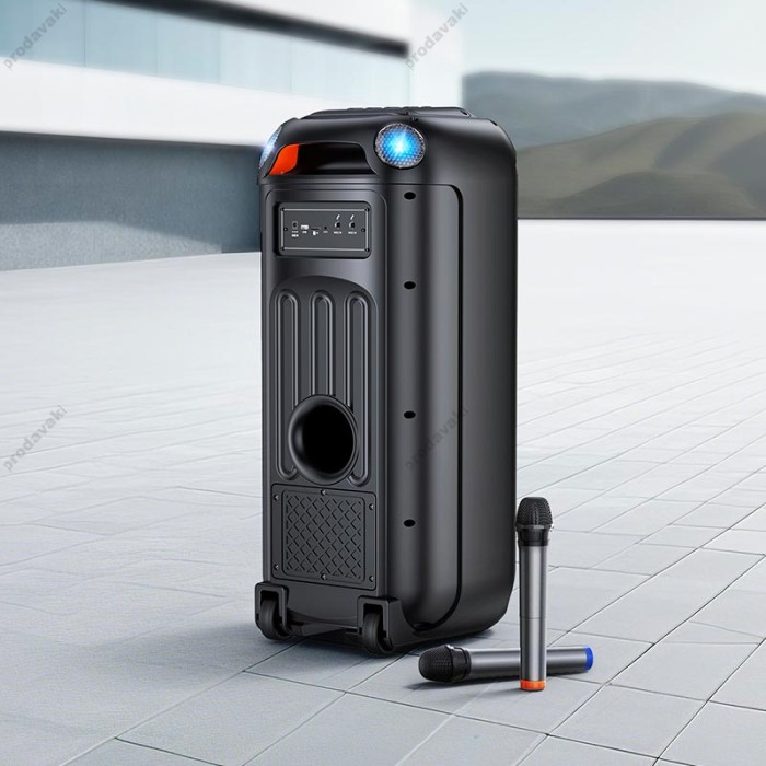 Портативна колонка Bluetooth HOCO HA13 Max Ramon outdoor 2 мікрофони 60W Black
