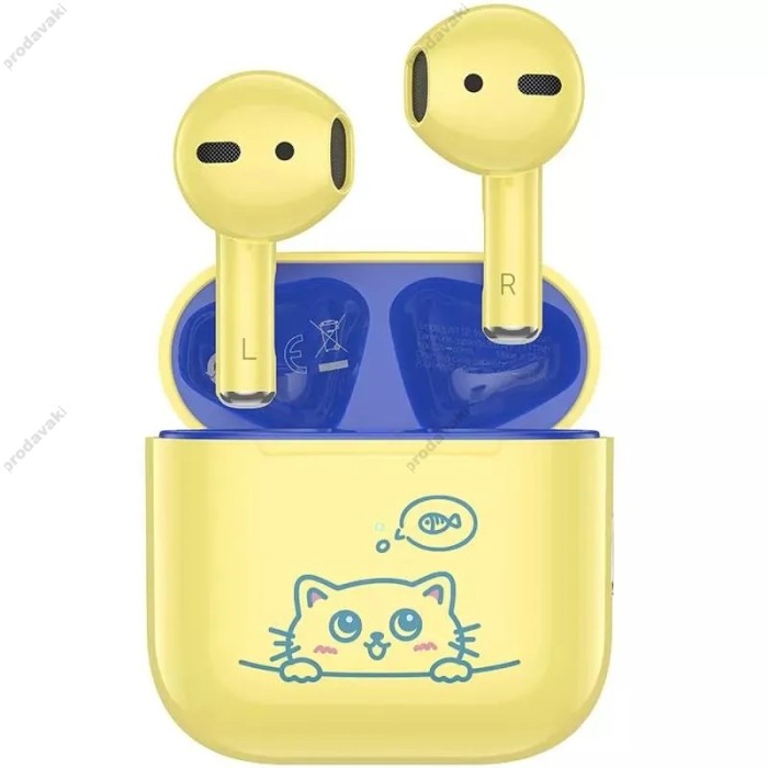 Бездротові Bluetooth навушники HOCO EW112 Friendly true wireless children headset BT 5.4 Yellow