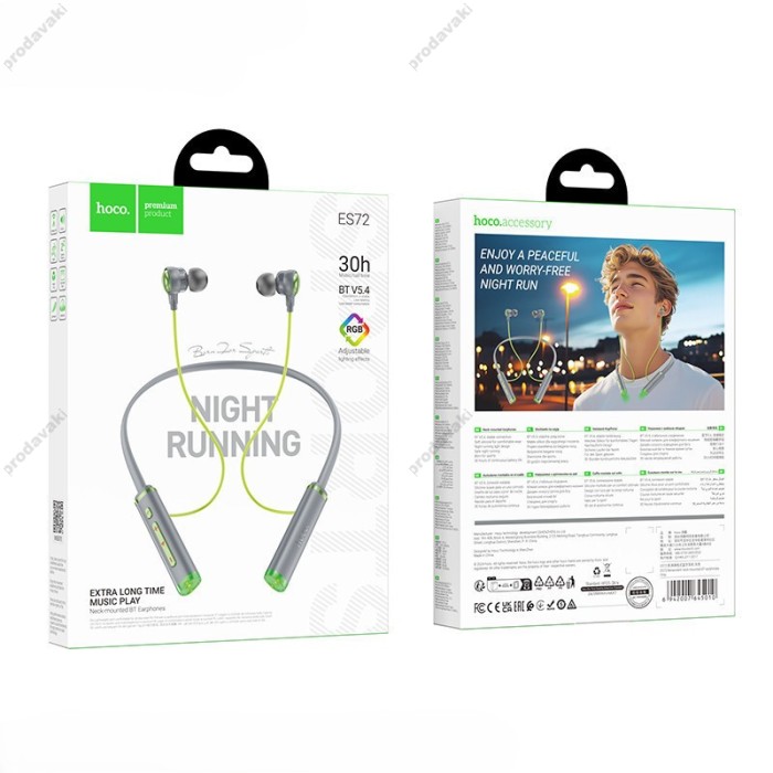 Бездротові Bluetooth навушники Hoco ES72 Benevolent Neck-Mounted Neckband BT 5.4 Grey