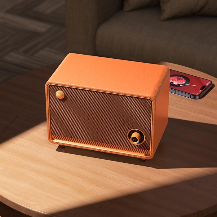 Портативна колонка Bluetooth HOCO BS65 Pearl sound retro desktop speaker 30W Orange