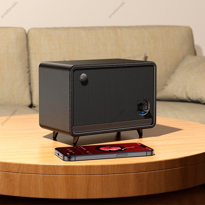 Портативна колонка Bluetooth HOCO BS65 Pearl sound retro desktop speaker 30W Black