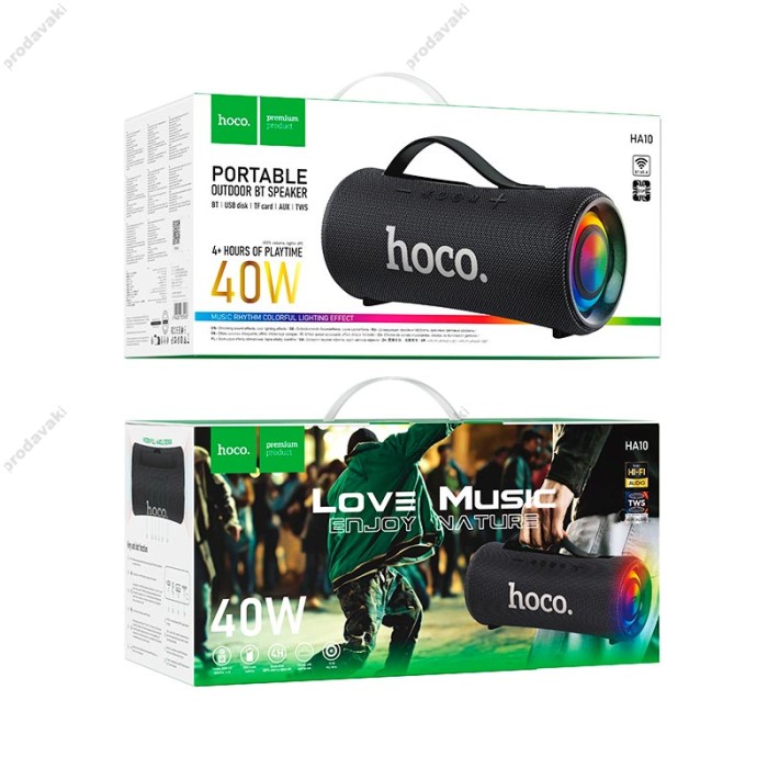 Портативна колонка Bluetooth HOCO HA10 Oleada outdoor speaker 40W Black
