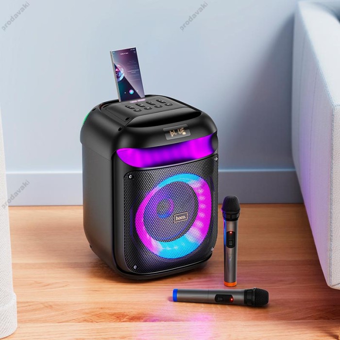 Портативна колонка Bluetooth HOCO HA13 Ramon outdoor з двома мікрофонами BT5.4 60W Black