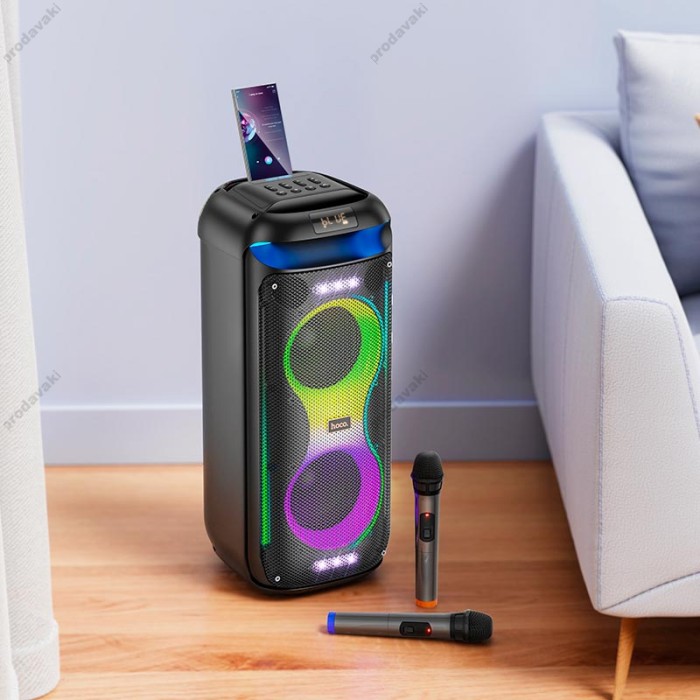 Портативна колонка Bluetooth HOCO HA13 Pro Ramon outdoor 2 мікрофони 60W Black