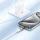 Перехідник HOCO UA36D Type-C male to iP Lightning female transparent adapter 480Mbps 3A Black