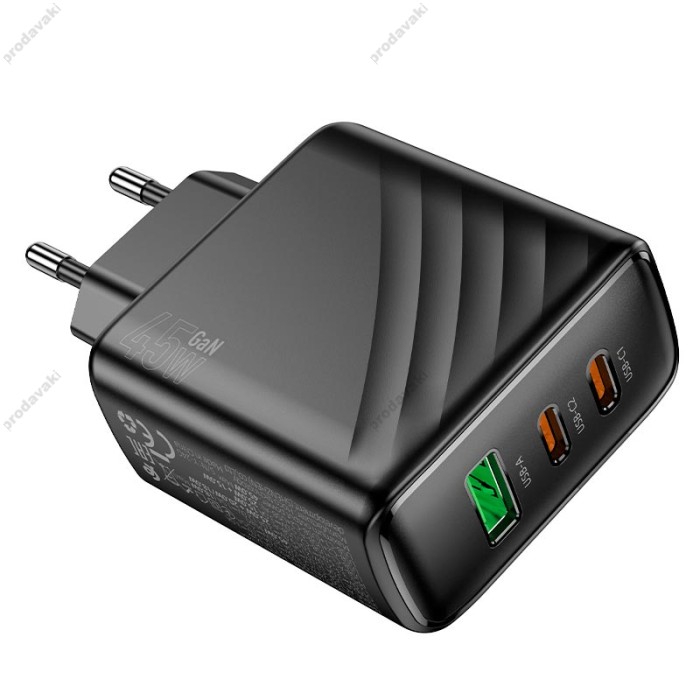 Мережевий зарядний пристрій HOCO CS26A Article charger 45W Black