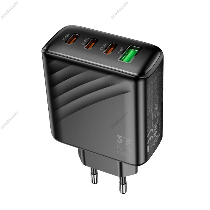 Мережевий зарядний пристрій HOCO CS27A Supply charger 67W Black