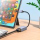 Мережевий адаптер Hoco UA37 ethernet adapter Type-C to RJ45 1000 Mbps 0.12m Grey