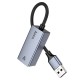 Мережевий адаптер Hoco UA37 ethernet adapter USB to RJ45 1000 Mbps 0.12m Grey