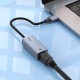 Мережевий адаптер Hoco UA37 ethernet adapter USB to RJ45 1000 Mbps 0.12m Grey