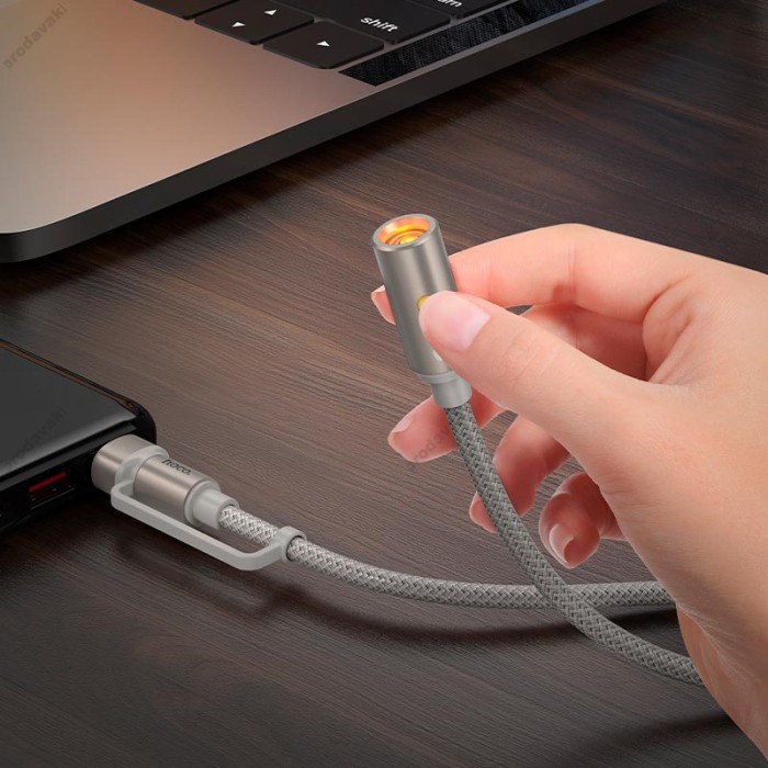Кабель комбо HOCO UA38B USB / Type-C to cigarette Lighter adapter cable 0.3M Black