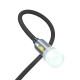 Кабель комбо HOCO UA38C USB / Type-C to LED light adapter cable 0.3M Black