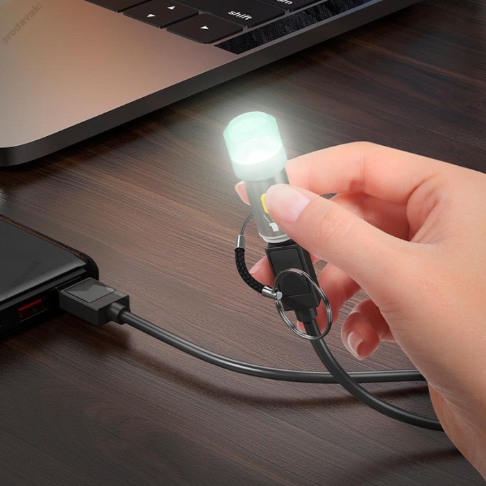 Ліхтарик Hoco UA38A Type-C to LED light adapter Grey