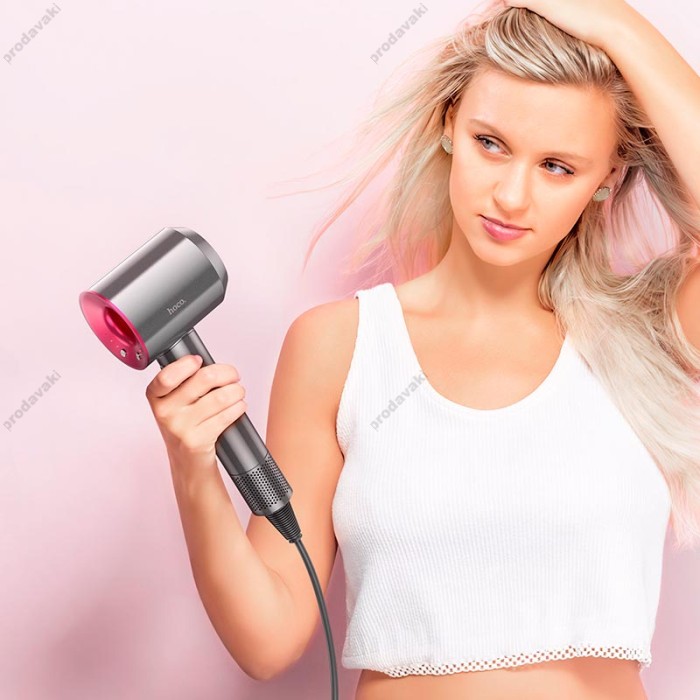 Фен Hoco HP11 Plus High-speed negative ion hair dryer 1600W Rose-red