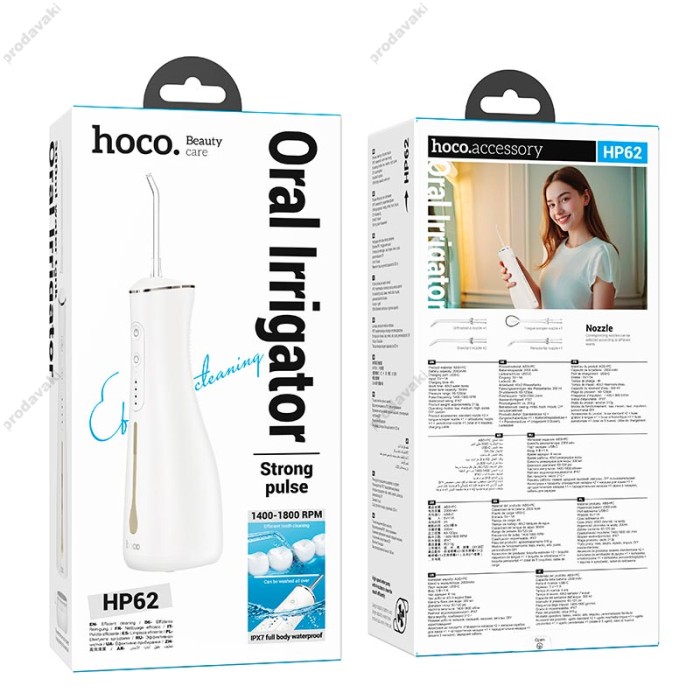 Іригатор для чищення зубів HOCO HP62 All-in-one electric oral flushing device White