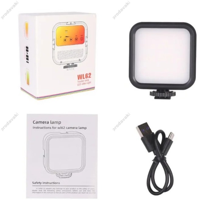 Накамерне відеосвітло LED CH WL62 3000K-9000K
