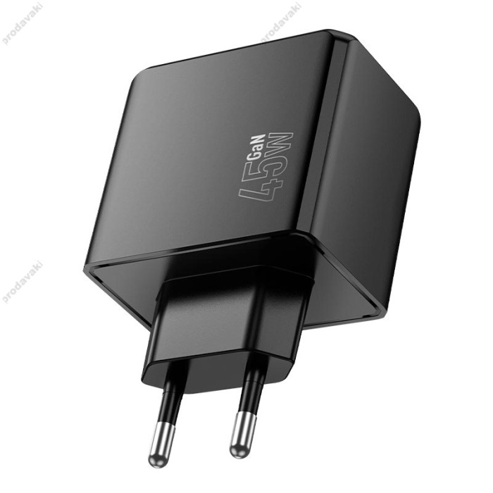 Мережевий зарядний пристрій HOCO CS18A Ocean charger 45W Black