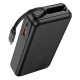 Повербанк портативний акумулятор Power bank Hoco Q41 Bright telescopic cable 22.5W 20000 mAh Black