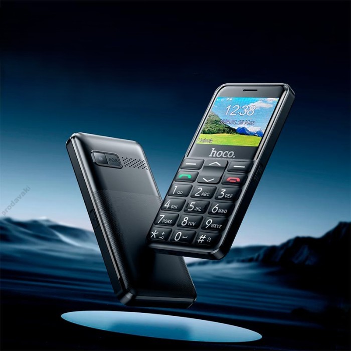 Мобільний телефон HOCO 1385 Dual SIM easy Mobile Phone with Camera and Assistance Button Black