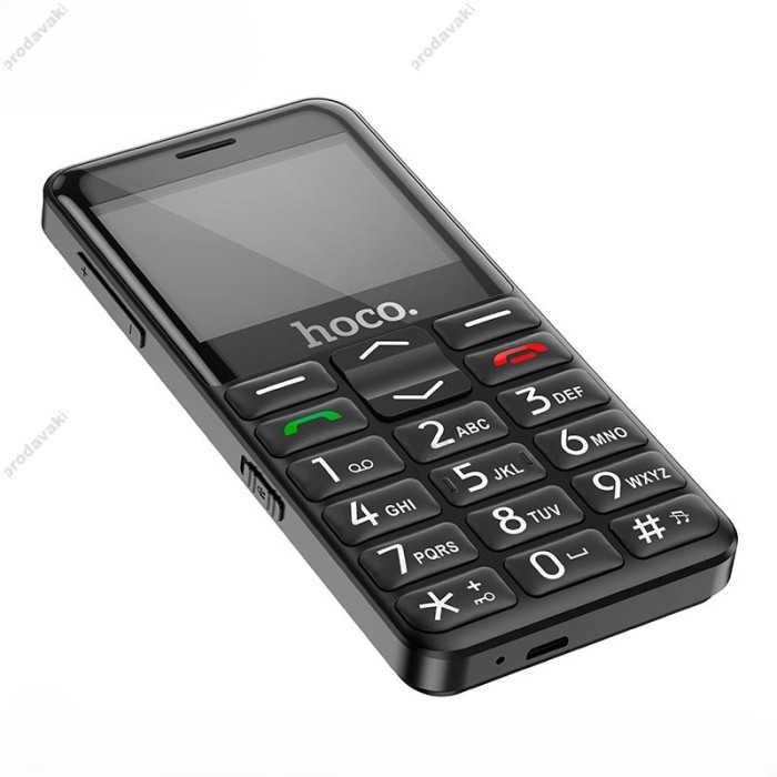 Мобільний телефон HOCO 1385 Dual SIM easy Mobile Phone with Camera and Assistance Button Black
