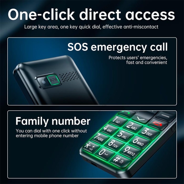 Мобільний телефон HOCO 1385 Dual SIM easy Mobile Phone with Camera and Assistance Button Black
