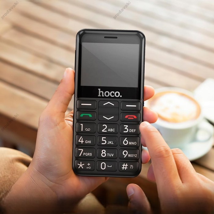 Мобільний телефон HOCO 1385 Dual SIM easy Mobile Phone with Camera and Assistance Button Black